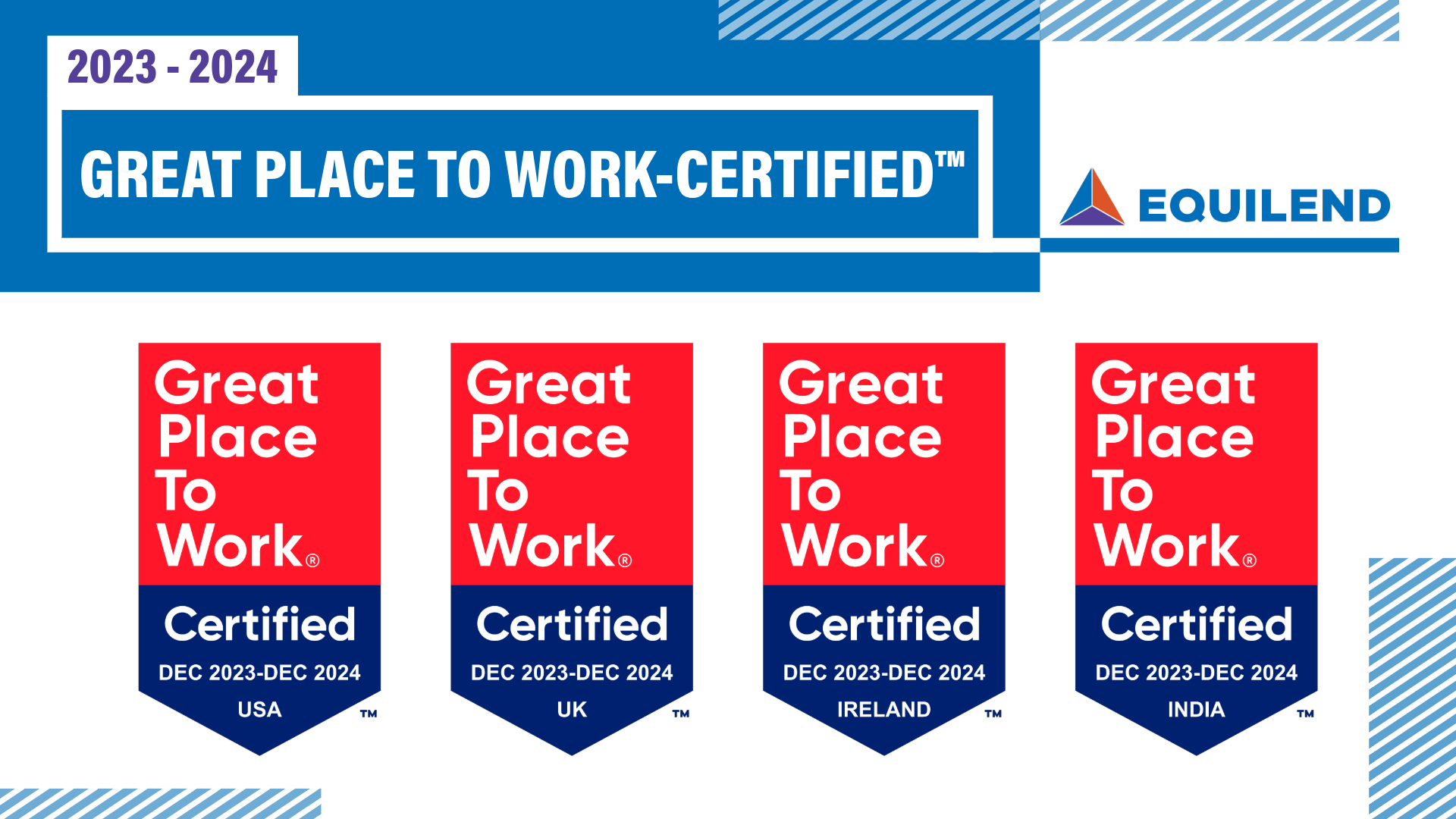 EquiLend Awarded Great Place to Work Certification EquiLend
